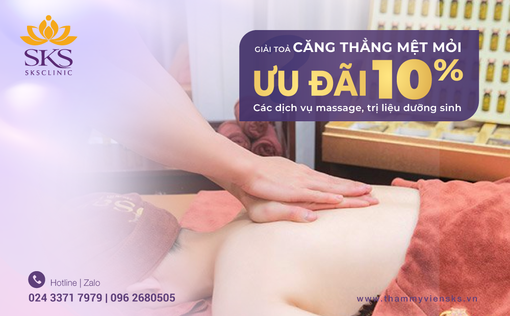 ƯU ĐÃI 10% CHO TẤT CẢ DỊCH VỤ MASSAGE TRỊ LIỆU DƯỠNG SINH