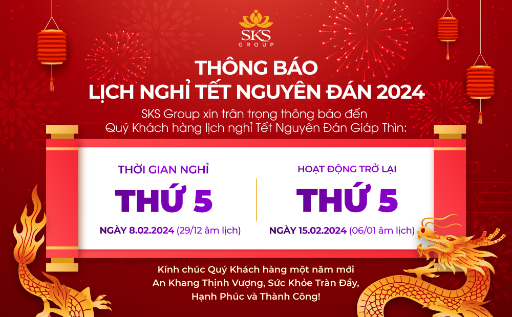 [THÔNG BÁO] LỊCH NGHỈ TẾT NGUYÊN ĐÁN GIÁP THÌN 2024